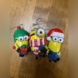 Set of 3 Minion Christmas Ornaments Kurt Adler
